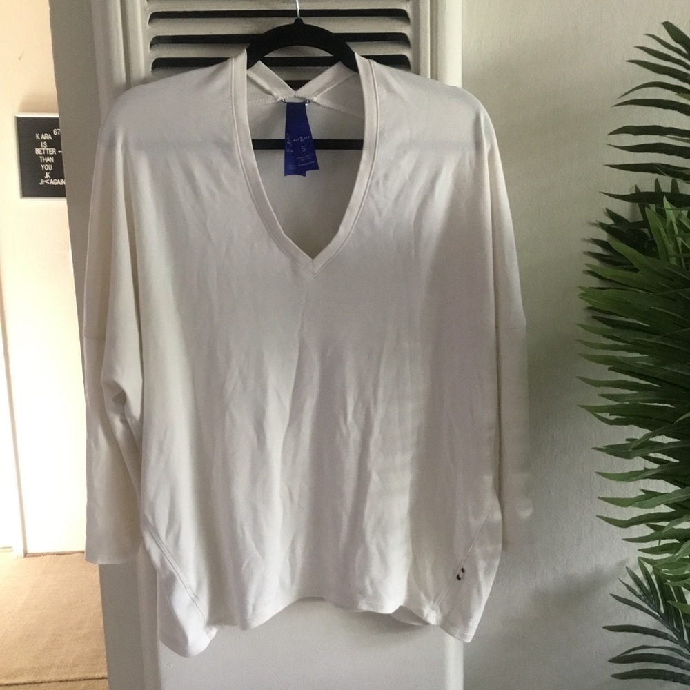 Kith White V-Neck Long Sleeve Tee
